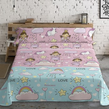 Juego de sabanas Infantil/Juvenil Moon Grey 100% ALGODÓN Cama de 105