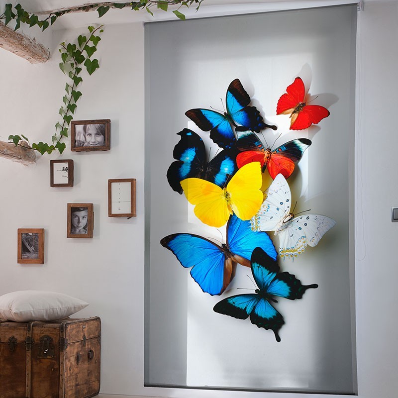 Estor Enrollable Digital MARIPOSAS Zebra Textil